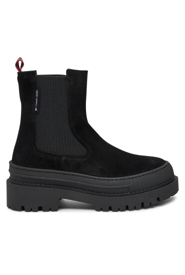 Tommy Jeans Боти тип челси Tjw Foxing Chelsea Suede EN0EN02631 Черен - Mera.bg