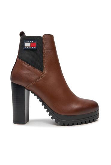 Tommy Jeans Боти Tjw New Ess High Heel Boot EN0EN02439 Кафяв - Mera.bg