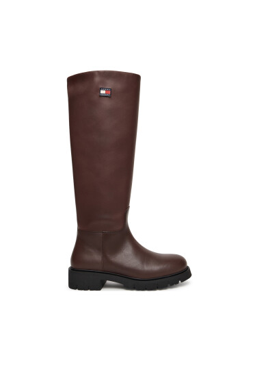Tommy Jeans Ботуши Tjw Stretchy Long Shaft Boot EN0EN02828 Кафяв - Mera.bg