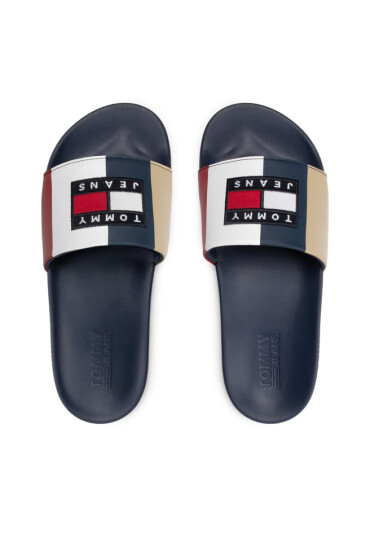 Tommy Jeans Чехли Block Archive Poolslide EM0EM01048 Twilight Navy C87 - Mera.bg