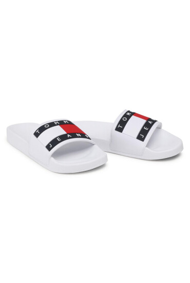 Tommy Jeans Чехли Flag Pool Slide EM0EM00689 White YBR - Mera.bg