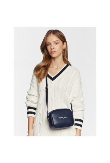 Tommy Jeans Дамска чанта Tjw Essential Pu Camera Bag AW0AW12546 Тъмносин - Mera.bg