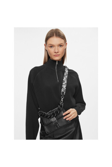 Tommy Jeans Дамска чанта Item Flap Crossover AW0AW14828 Черен - Mera.bg