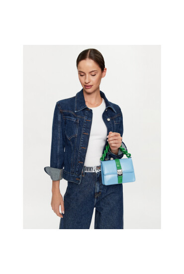 Tommy Jeans Дамска чанта Item Flap Crossover AW0AW14828 Светлосиньо - Mera.bg