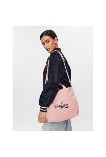 Tommy Jeans Дамска чанта Tjw Canvas Mini Tote Veg Dye AW0AW14590 Розов - Mera.bg