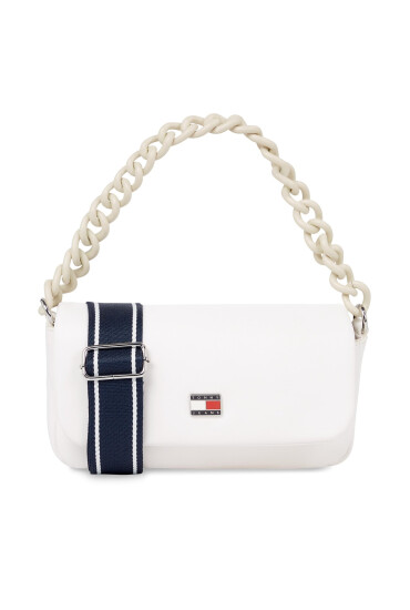 Tommy Jeans Дамска чанта Tjw City-Wide Flap Crossover AW0AW15936 Бял - Mera.bg