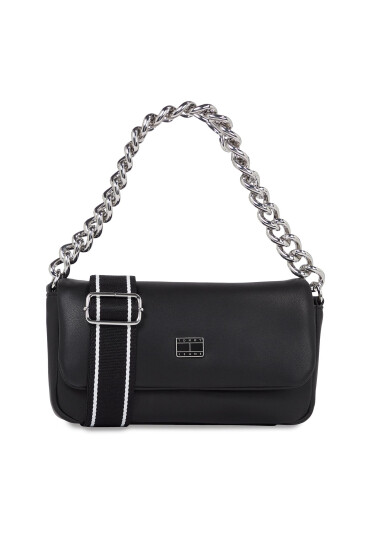 Tommy Jeans Дамска чанта Tjw City-Wide Flap Crossover AW0AW15936 Черен - Mera.bg