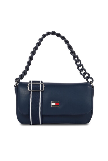 Tommy Jeans Дамска чанта Tjw City-Wide Flap Crossover AW0AW15936 Тъмносин - Mera.bg