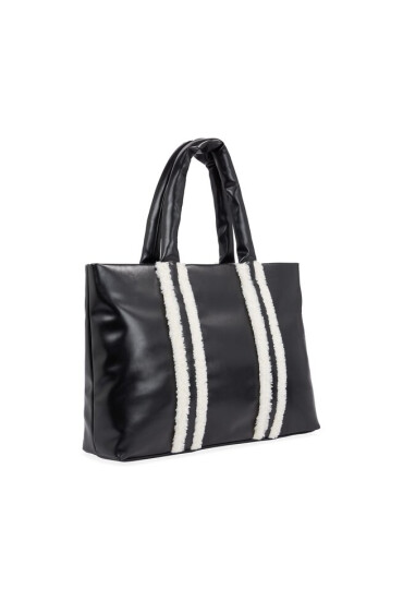 Tommy Jeans Дамска чанта Tjw Cosy Up Med Tote Sherpa AW0AW15397 Black Sherpa BDS - Mera.bg