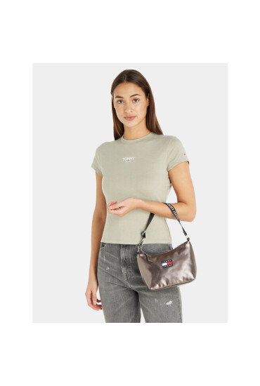 Tommy Jeans Дамска чанта Tjw Heritage Shoulder Bag Metal AW0AW15436 Сив - Mera.bg