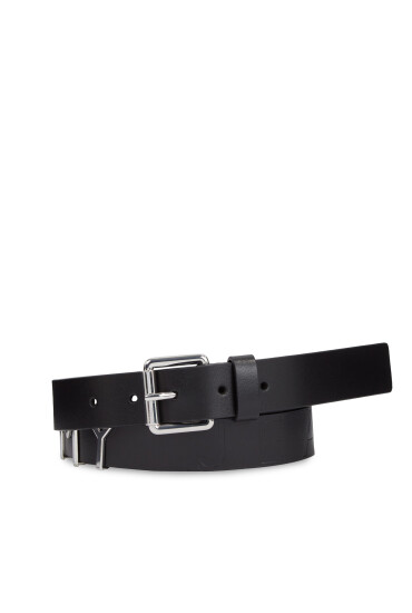 Tommy Jeans Дамски колан Tjw Bold Leather 3.0 AW0AW15487 Черен - Mera.bg