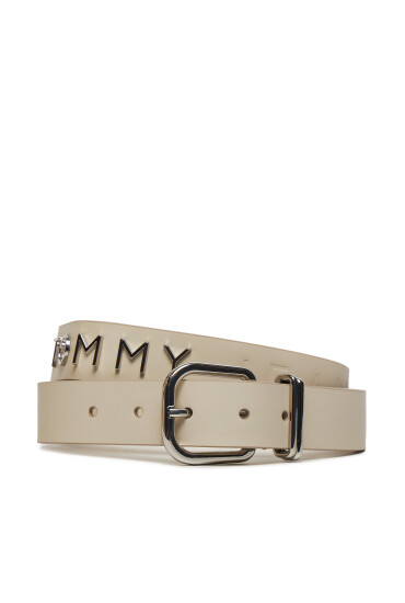 Tommy Jeans Дамски колан Tjw Bold Leather 3.0 AW0AW16255 Екрю - Mera.bg