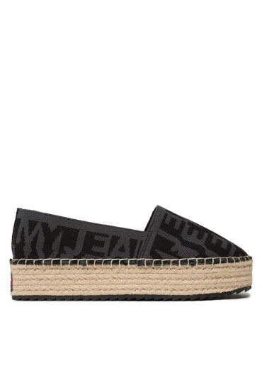 Tommy Jeans Еспадрили Logomania Espadrille EN0EN02079 Black 0GJ - Mera.bg