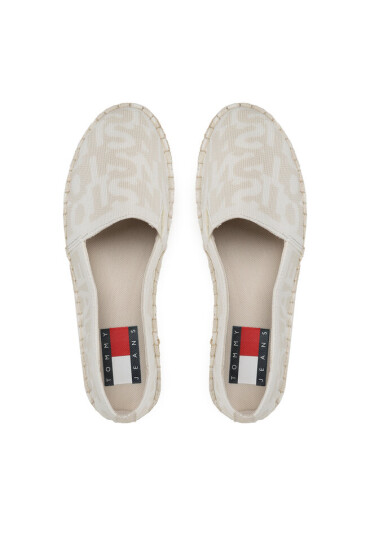 Tommy Jeans Еспадрили Logomania Espadrille EN0EN02079 Light Silt ACU - Mera.bg