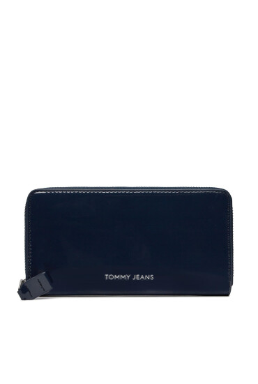 Tommy Jeans Голям дамски портфейл Tjw Ess Must Large Za Patent AW0AW16143 Тъмносин - Mera.bg