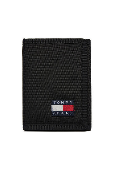Tommy Jeans Голям мъжки портфейл Tjm Essential D. Nylon Trifold AM0AM12438 Черен - Mera.bg