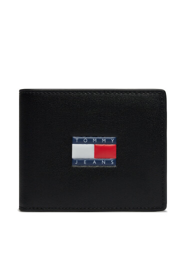 Tommy Jeans Голям мъжки портфейл Tjm Heritage Leather Cc & Coin AM0AM12086 Черен - Mera.bg
