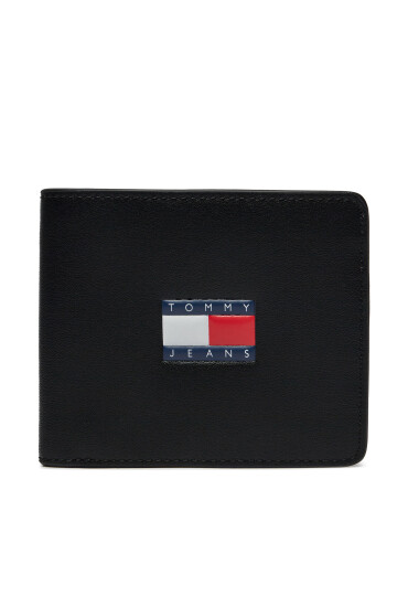 Tommy Jeans Голям мъжки портфейл Tjm Heritage Leather Cc Wallet AM0AM12082 Черен - Mera.bg