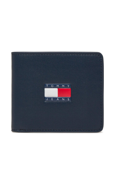 Tommy Jeans Голям мъжки портфейл Tjm Heritage Leather Cc Wallet AM0AM12082 Тъмносин - Mera.bg