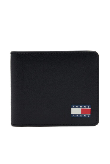 Tommy Jeans Голям мъжки портфейл Tjm Heritage Leather Cc Wallet AM0AM13371 Черен - Mera.bg