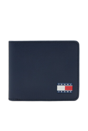 Tommy Jeans Голям мъжки портфейл Tjm Heritage Leather Cc Wallet AM0AM13371 Тъмносин - Mera.bg