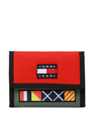 Tommy Jeans Голям мъжки портфейл Tjm Heritage Trifold AM0AM11208 Червен - Mera.bg