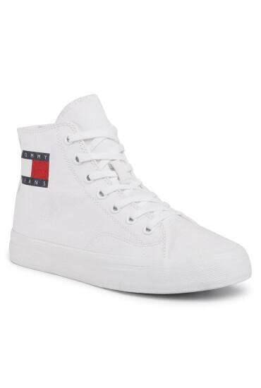 Tommy Jeans Гуменки Wmns Mid Cut Lace Up Vulc EN0EN00937 White YBR - Mera.bg