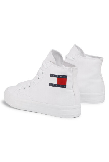 Tommy Jeans Гуменки Wmns Mid Cut Lace Up Vulc EN0EN00937 White YBR - Mera.bg