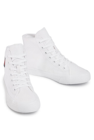 Tommy Jeans Гуменки Wmns Mid Cut Lace Up Vulc EN0EN00937 White YBR - Mera.bg