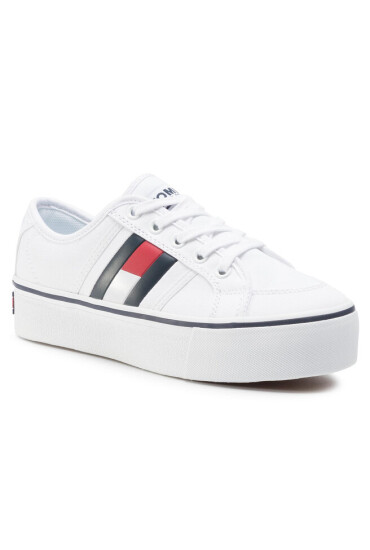 Tommy Jeans Гуменки Flatform Flag Sneaker EN0EN00944 White YBR - Mera.bg