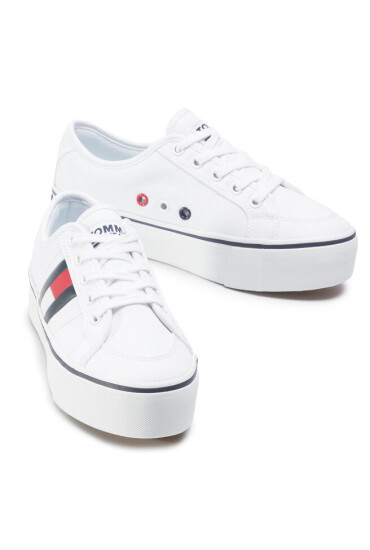 Tommy Jeans Гуменки Flatform Flag Sneaker EN0EN00944 White YBR - Mera.bg