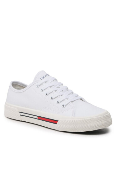 Tommy Jeans Гуменки Low Cut Wmns Canvas EN0EN02085 White 0K4 - Mera.bg