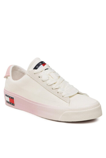 Tommy Jeans Гуменки Vulc Flatform Canvas EN0EN02096 Бял - Mera.bg