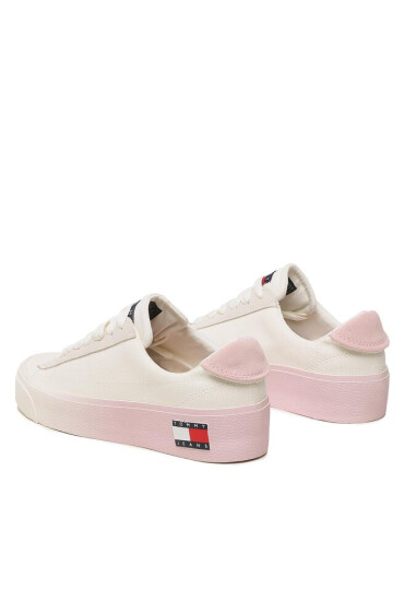 Tommy Jeans Гуменки Vulc Flatform Canvas EN0EN02096 Бял - Mera.bg