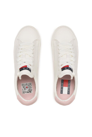 Tommy Jeans Гуменки Vulc Flatform Canvas EN0EN02096 Бял - Mera.bg
