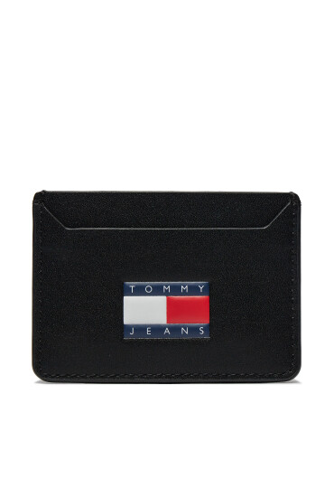Tommy Jeans Калъф за кредитни карти Tjm Heritage Leather Cc Holder AM0AM12085 Черен - Mera.bg
