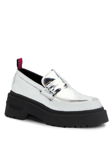 Tommy Jeans лоуфъри с дебела подметка Tjw Chunky Metallic EN0EN02321 Сребрист - Mera.bg