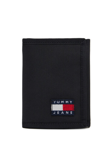 Tommy Jeans Малък мъжки портфейл Tjm Ess Daily Nylon Tri Wallet AM0AM13269 Черен - Mera.bg