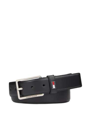 Tommy Jeans Мъжки колан Tjm Elevated Flag Leather 3.5 AM0AM12343 Черен - Mera.bg