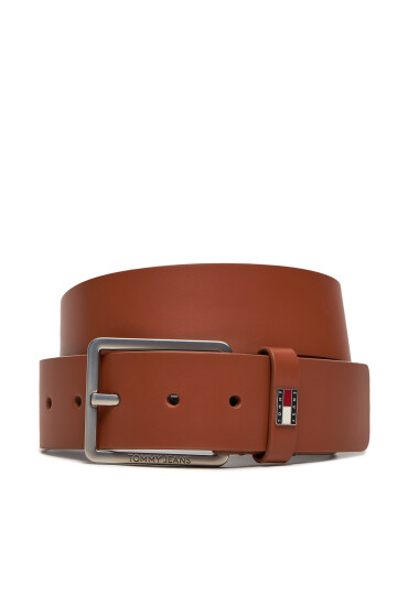 Tommy Jeans Мъжки колан Tjm Flag Leather 4.0 AM0AM12420 Кафяв - Mera.bg