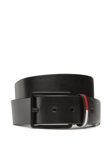 Tommy Jeans Мъжки колан Tjm New Leather 4.0 AM0AM09011 Черен - Mera.bg
