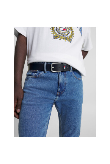 Tommy Jeans Мъжки колан Tjm New Leather 4.0 AM0AM11201 Тъмносин - Mera.bg