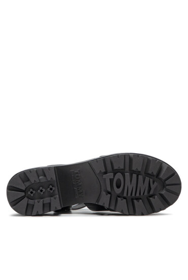 Tommy Jeans Сандали Heeled Leather Sandal EN0EN01803 Black BDS - Mera.bg