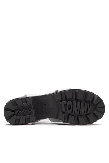 Tommy Jeans Сандали Heeled leather Sandal EN0EN01803 White YBR - Mera.bg
