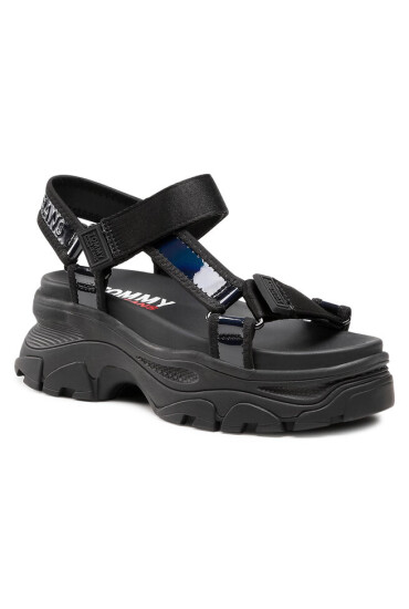 Tommy Jeans Сандали Iridescent Hybrid Sandal EN0EN01311 Black BDS - Mera.bg