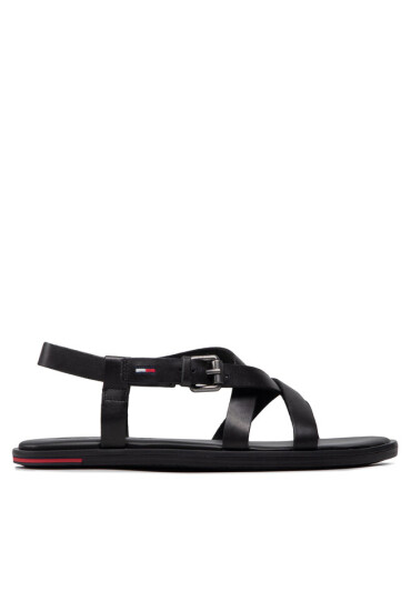 Tommy Jeans Сандали Leather Sandal EN0EN01809 Black BDS - Mera.bg