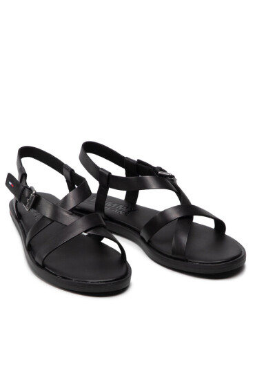 Tommy Jeans Сандали Leather Sandal EN0EN01809 Black BDS - Mera.bg