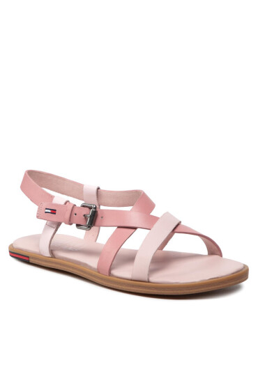Tommy Jeans Сандали Leather Sandal EN0EN01809 Triple Rose 0JW - Mera.bg