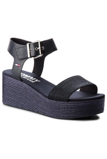 Tommy Jeans Сандали Sporty Denim Flatform Sandal EN0EN00221 Midnight 403 - Mera.bg