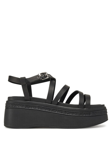 Tommy Jeans Сандали Tjw Wedgy Strappy Sandal EN0EN02756 Черен - Mera.bg